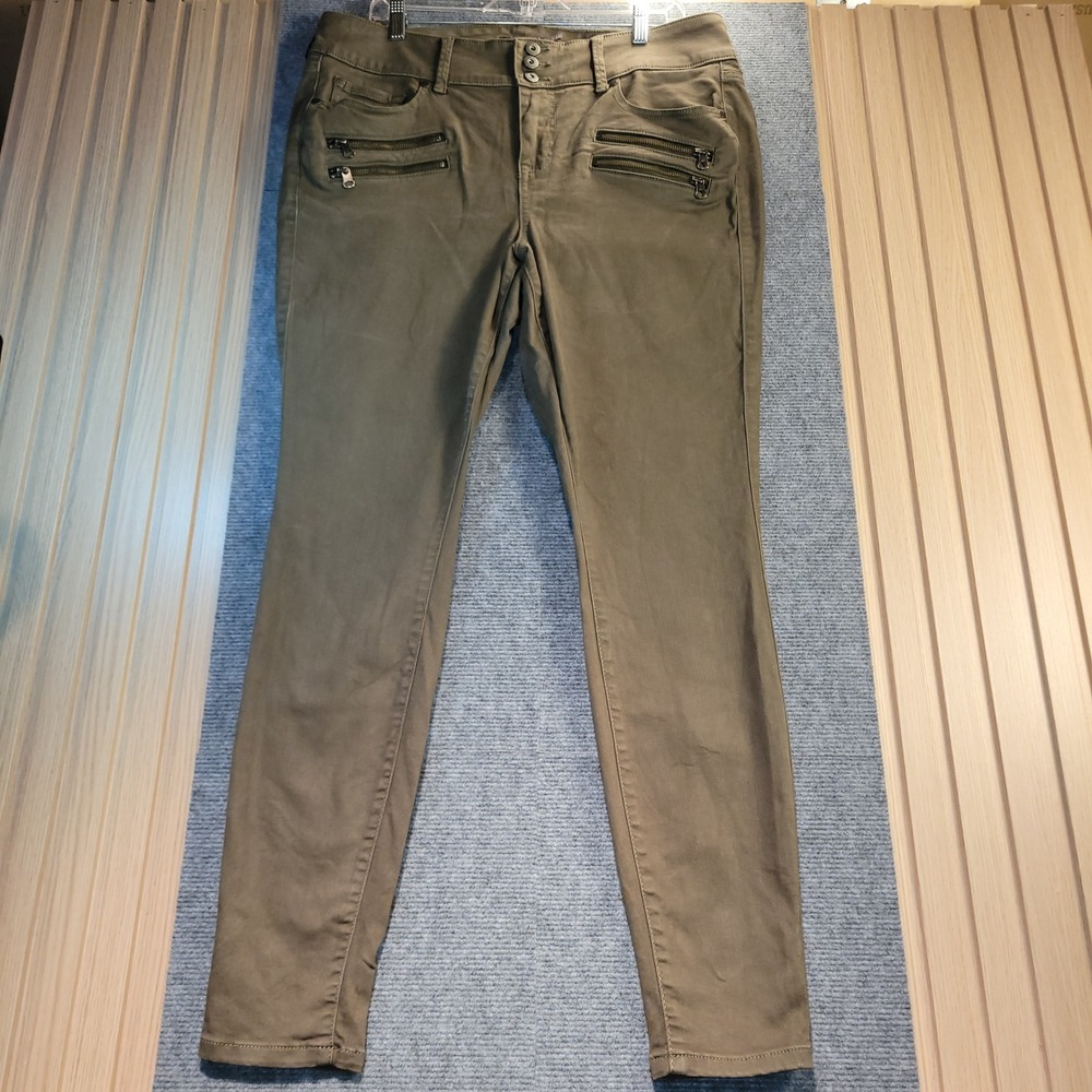 Torrid Jegging Women 14T Olive Green Excellent Moto Zip Super Soft High Rise